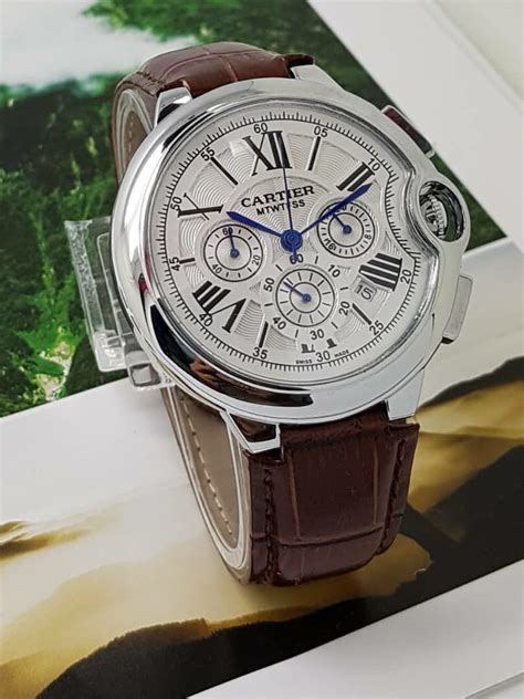 orologio cartier mtwtfss|cartier gold leather watch.